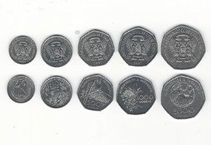 St. Thomas & Prince Set 5 Coins